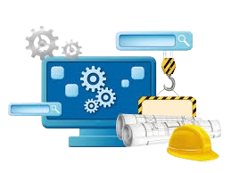 Dashboard showing cement, steel, tiles inventory and billing interface