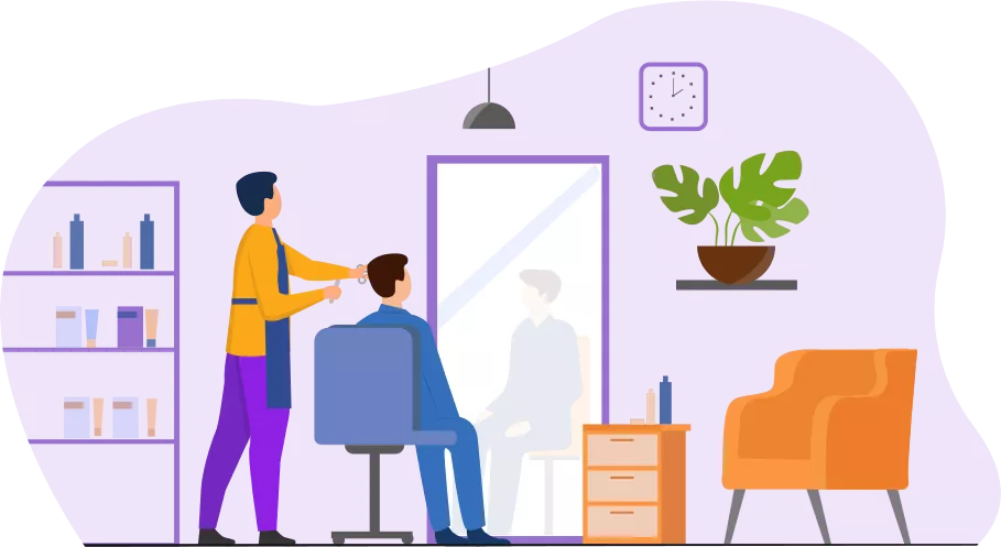 POS salon billing dashboard showing appointment and billing overview