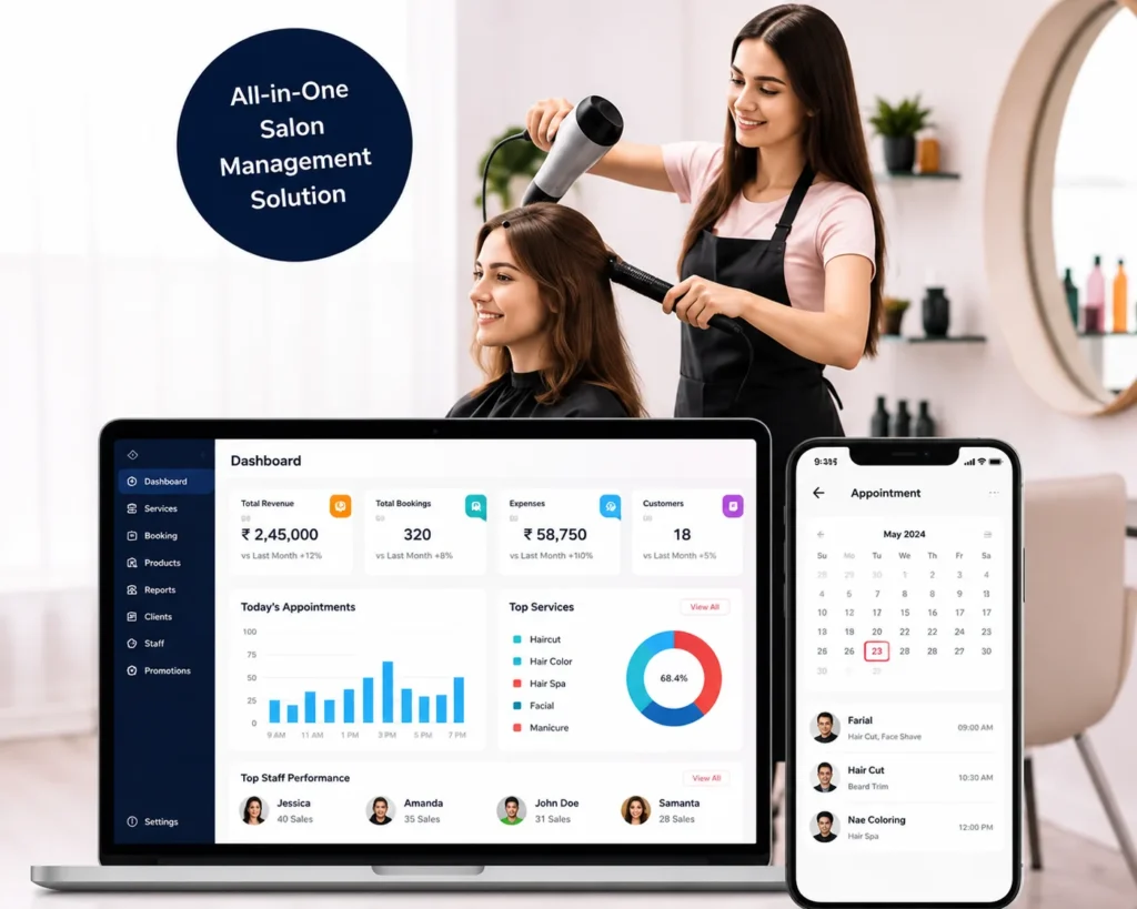 Free Salon Billing software with POS.