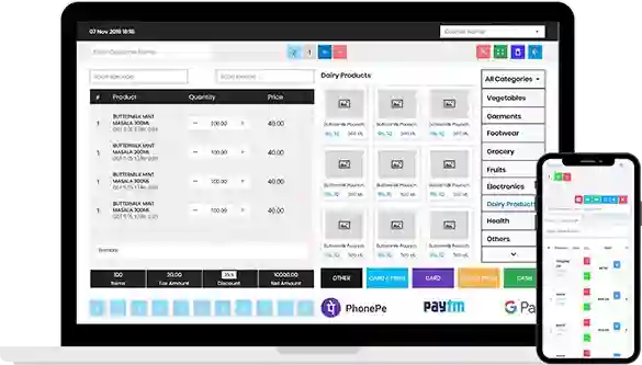 Dashboard UI with charts, graphs, and statistics