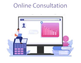 Cloud-based GST billing and accounting software interface for Surat businesses, displaying invoices and tax summaries.
